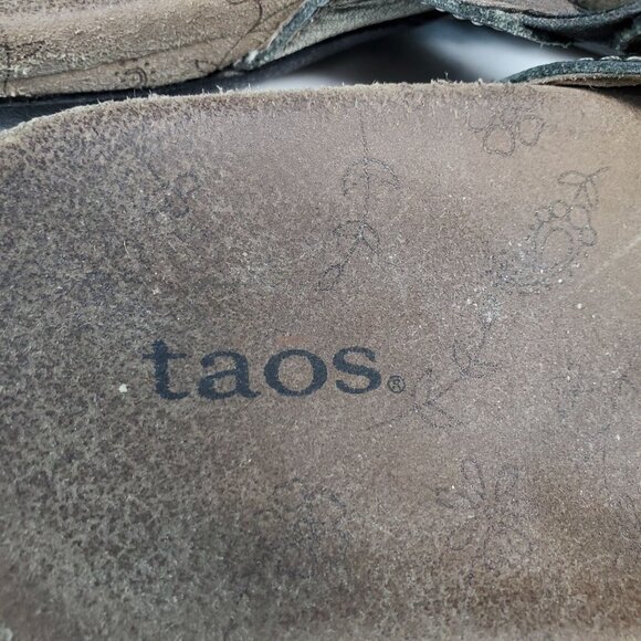 Taos Shoes Womens Size 8 Gold Leather Oasis Strappy Slide Sandals - Picture 2 of 10